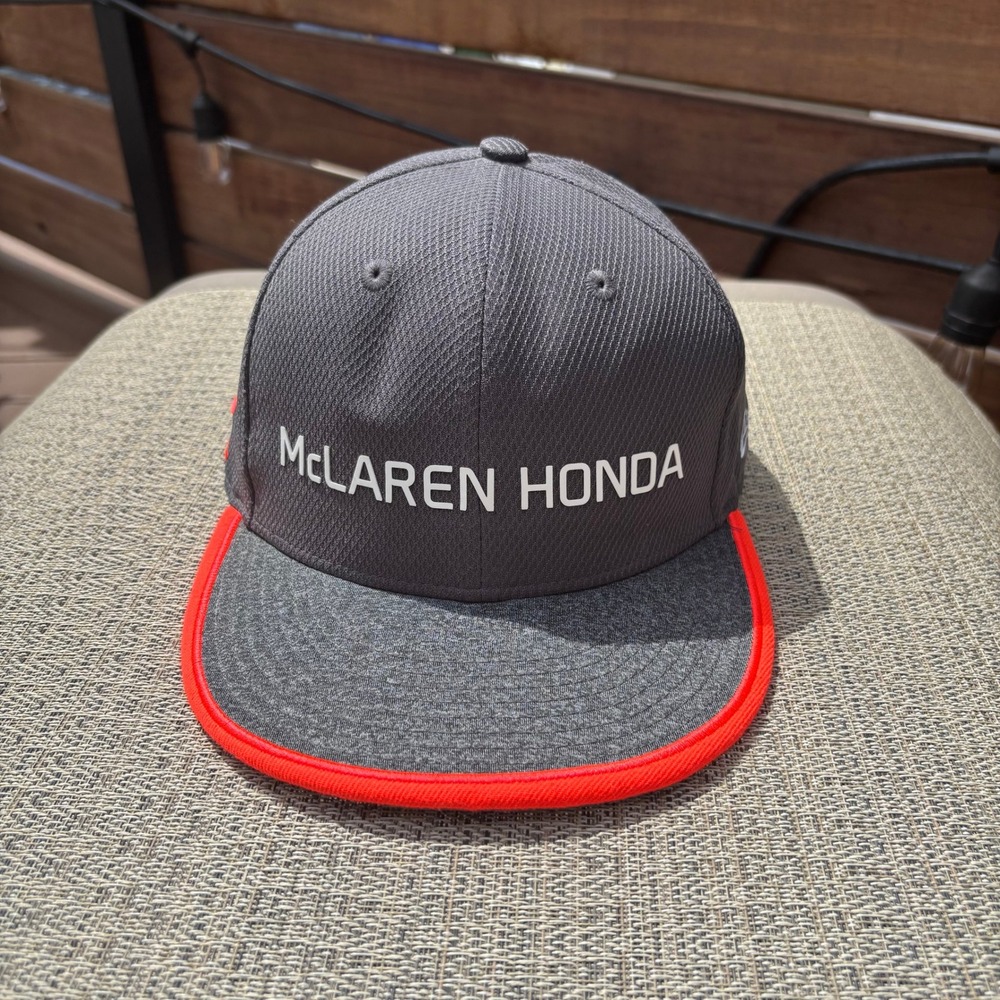 New Era McLaren Honda Hat Mens M/L Grey‎ Excellent Stoffel Vandoorne F1 Cap